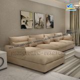 Bộ Sofa bọc nhung cao cấp chữ L - SF83