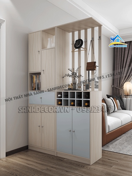  Tủ Vách Ngăn Phòng Hiện Đại - Tvn06 