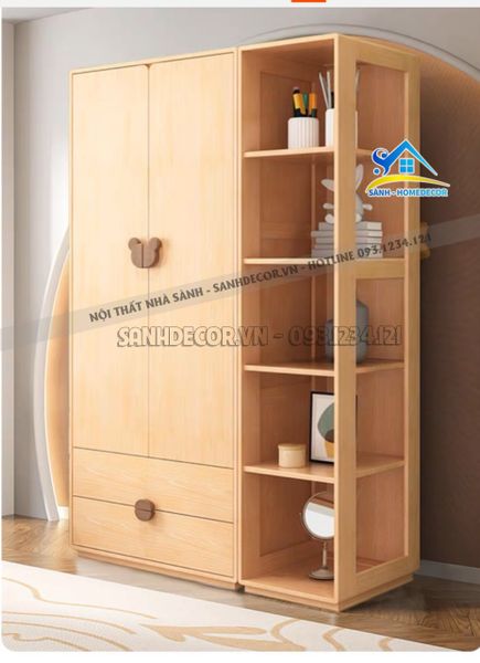  Tủ Gỗ Để Đồ Cho Bé Yêu Đa Năng - Teb33 