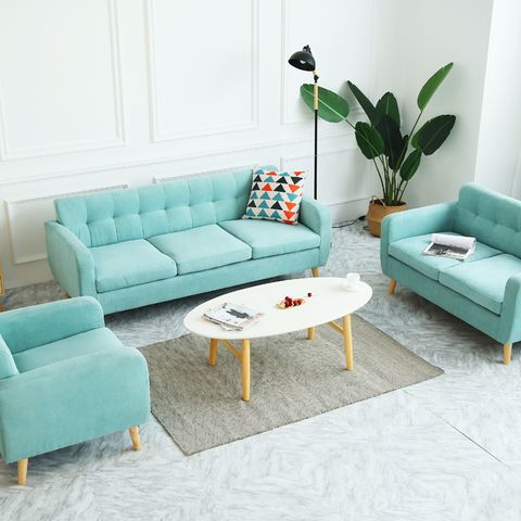 SET SOFA  CHỖ MÀU XANH PASTEL THANH MÁT - BSF01