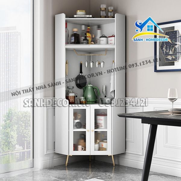  Tủ Nhà Bếp Góc Cánh Kính Đựng Đồ Đa Năng - Stb178 