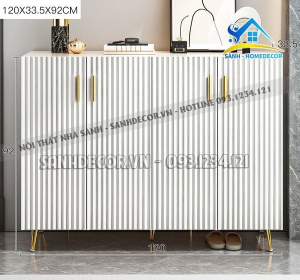  Tủ Giầy 4 Cánh Gỗ Cn Sơn 2K Cao Cấp - Stg84 