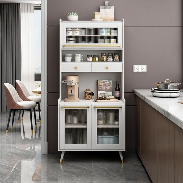  Tủ Bếp Gỗ Nhỏ Cánh Kính Cao Cấp - Stb170 