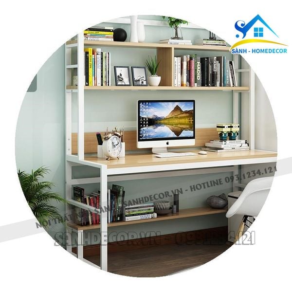  Bàn Làm Việc Liền Kệ Thiết Kế Hiện Đại - Blv67 