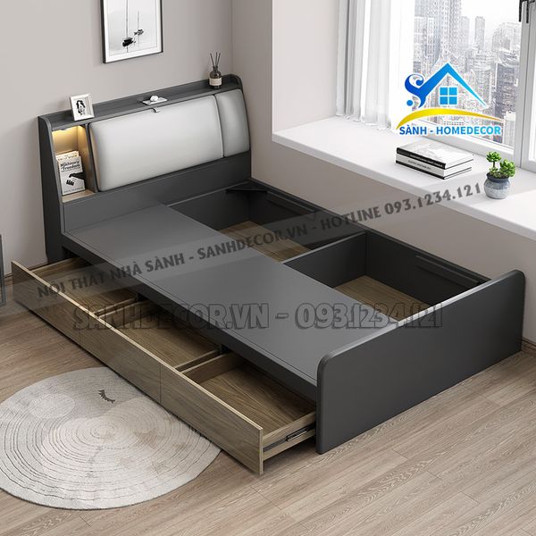 Giường Bọc Nệm Có Ngăn Kéo Đa Năng - Sg60 