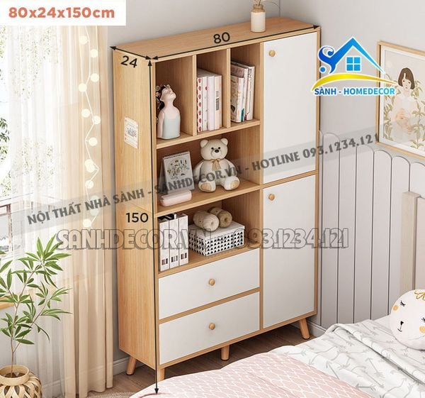  Tủ Sách Gỗ Nhiều Ngăn Cao Cấp - Ts47 