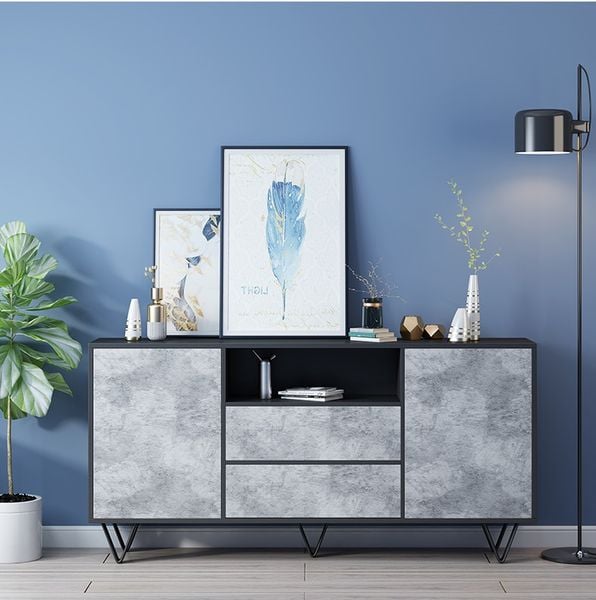  Kệ Tủ Trang Trí Màu Xám Bê Tông - Sttt03 
