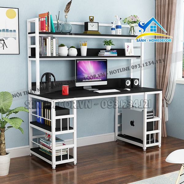  Bàn Làm Việc Liền Kệ Sách Hiện Đại - Blv124 