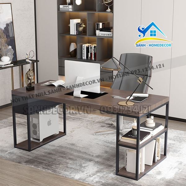  Bàn Làm Việc Có Ngăn Kệ Để Đồ Đa Năng - Blv117 