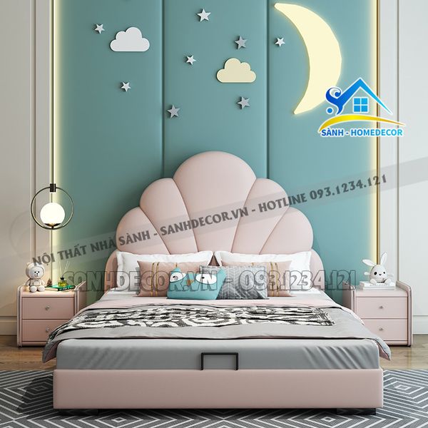  Giường Ngủ Trẻ Em Bọc Nệm Cao Cấp - Gnte18 
