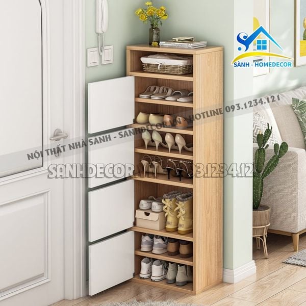  Tủ Giầy Góc Bằng Gỗ Mẫu Nhỏ Gọn - Stg79 