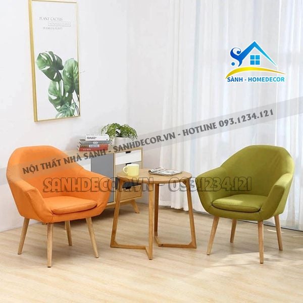  Ghế Sofa Đơn Chân Gỗ Tự Nhiên - Gsfd09 