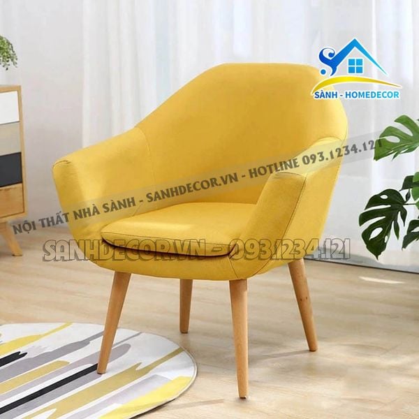  Ghế Sofa Đơn Chân Gỗ Tự Nhiên - Gsfd09 