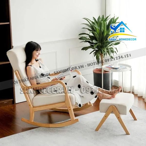  Ghế Thư Giãn Bập Bênh Kèm Đôn Hiện Đại - Sgtg10 
