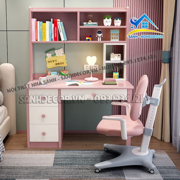  Bàn Học Cho Bé Kèm Tủ Sách Cao Cấp - Blv151 