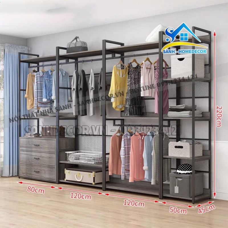 Kệ Treo Quần Áo Khung Sắt Sơn Tĩnh Điện Cao Cấp - Kqa09 – Nội Thất Nhà Sành