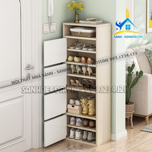  Tủ Giầy Góc Bằng Gỗ Mẫu Nhỏ Gọn - Stg79 