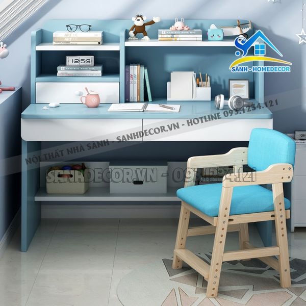  Bàn Học Gỗ Cho Bé Nhiều Màu Mẫu Đẹp - Blv140 