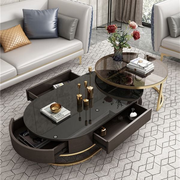  Bộ Bàn Trà Mặt Kính Cao Cấp - Bt54 