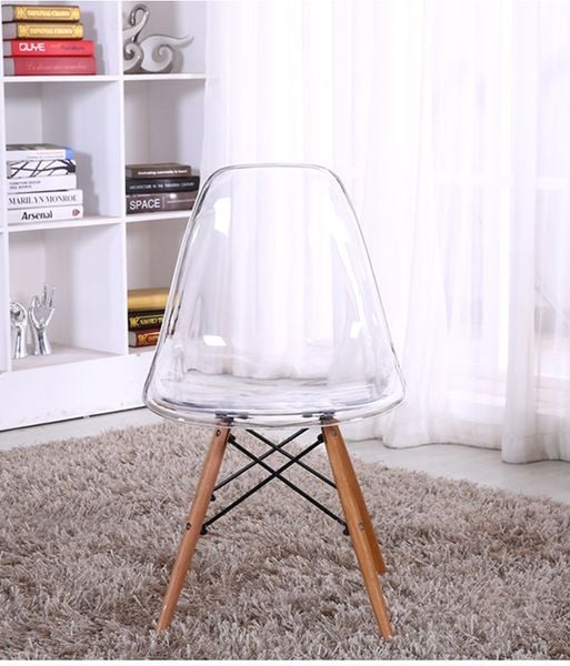  Ghế Cafe Eames Trong Suốt Kiểu Bắc Âu - Sge004 