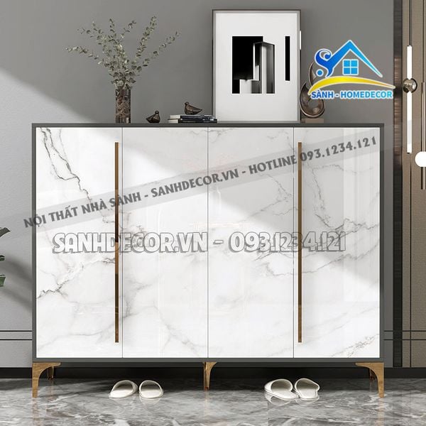  Tủ Giầy Gỗ Giả Đá Vân Mây Cao Cấp - Stg80 