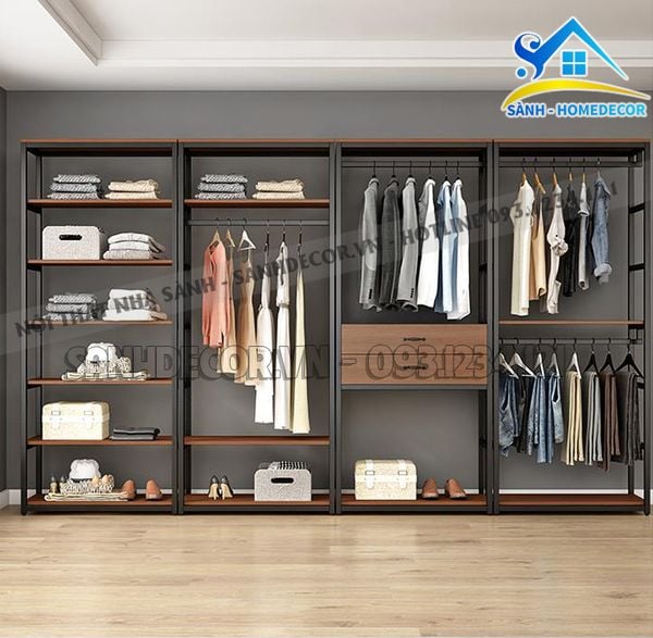 Hệ Kệ Quần Áo Khung Sắt Đa Năng - Kqa33 