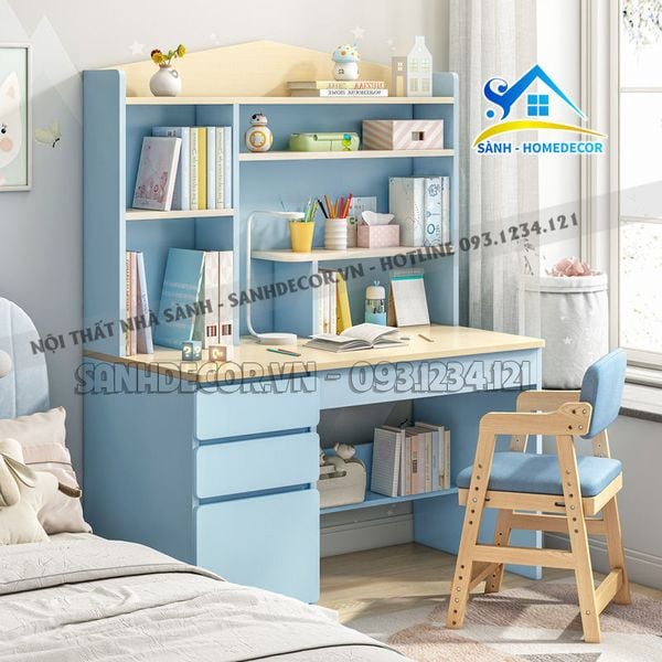 Bàn Học Cho Bé Bằng Gỗ Cao Cấp - Blv118 
