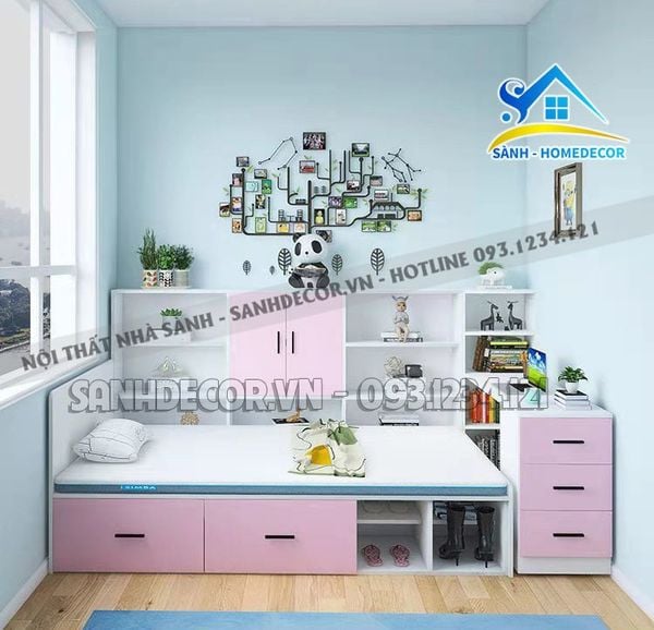  Giường Ngủ Gỗ Cho Bé Mẫu Đẹp - Gnte09 