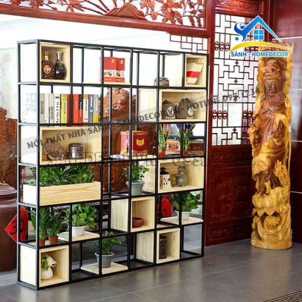  Kệ Sách Trang Trí Ô Vuông Phòng Khách - Ktt114 