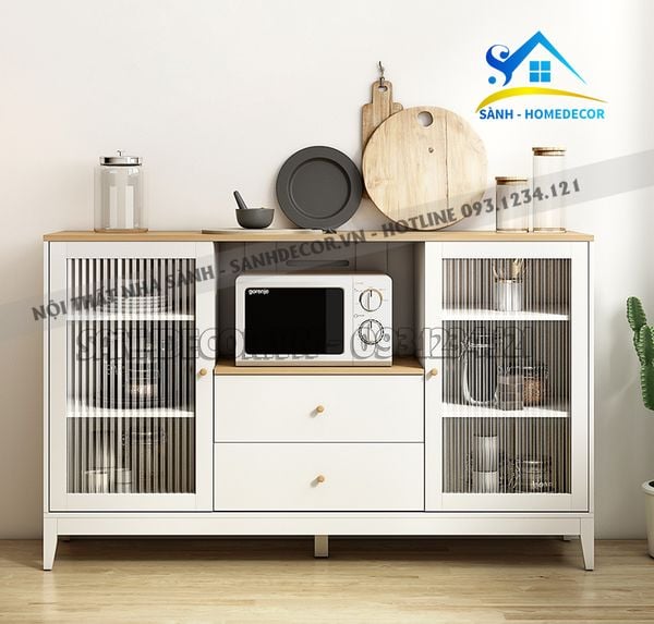  Tủ Nhà Bếp Cánh Kính Để Đồ Đa Năng - Stb177 