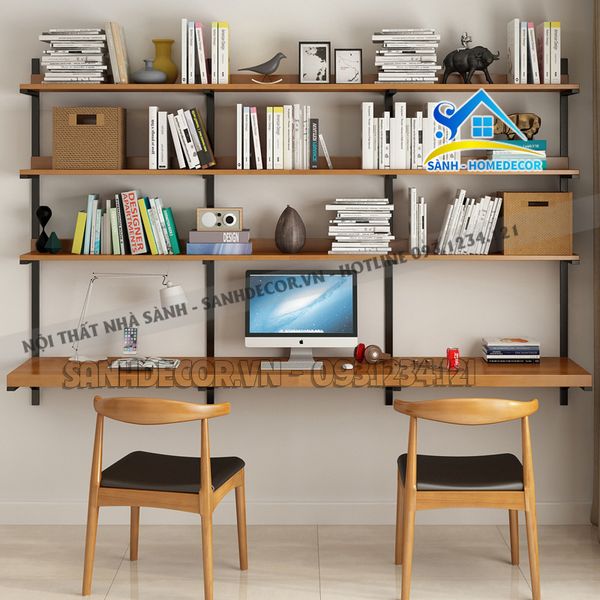  Bàn Làm Việc Đôi Treo Tường Hiện Đại - Blv115 