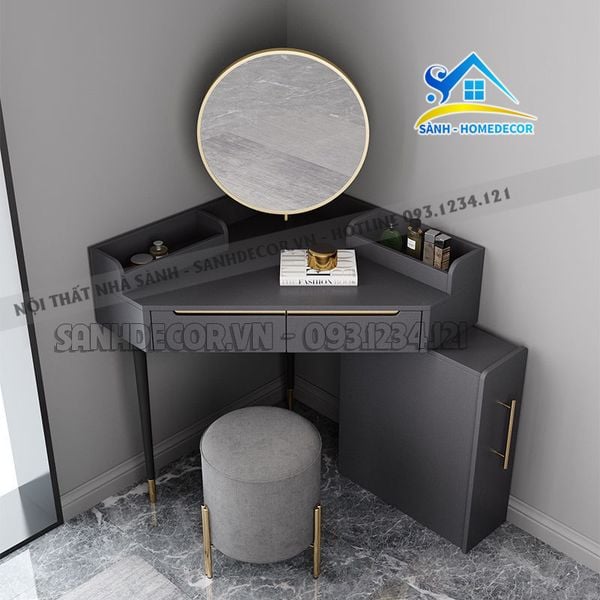  Bàn Trang Điểm Góc Kèm Tủ Đựng Đồ Đa Năng - Bp59 