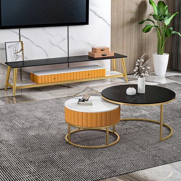  Bộ Bàn Trà Đôi Mặt Đá Cao Cấp - Bt58 