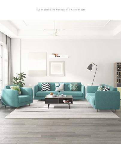 Set sofa màu xanh tươi mát - BSF03