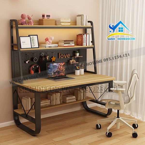  Bàn Làm Việc Kèm Kệ Sách Đa Năng - Blv156 