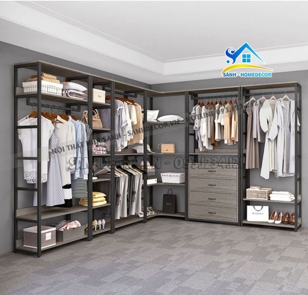  Hệ Kệ Treo Quần Áo Góc L Đa Năng - Kqa19 