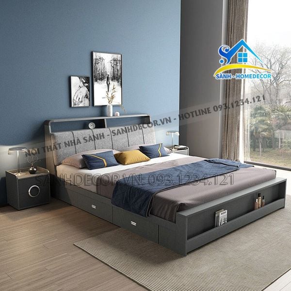  Giường Ngủ Kèm Ngăn Kéo Đa Năng - Sg136 