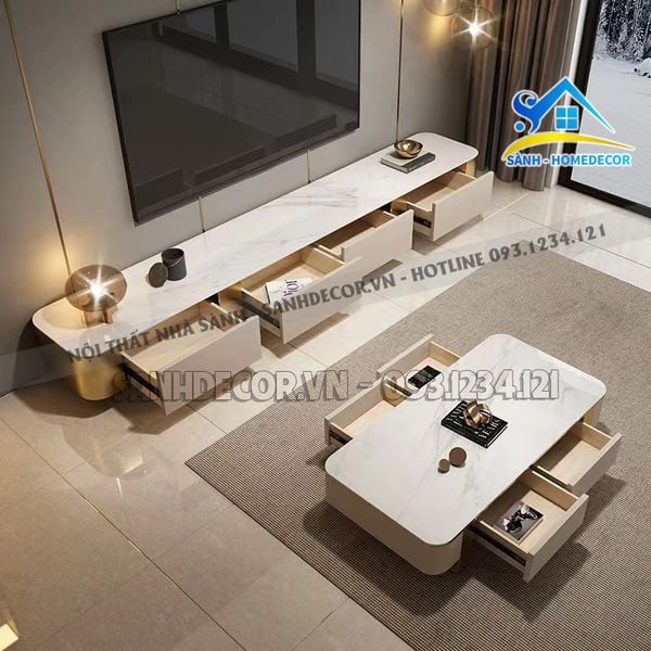  Bộ Kệ Tivi Và Bàn Trà Cao Cấp - Setpk72 