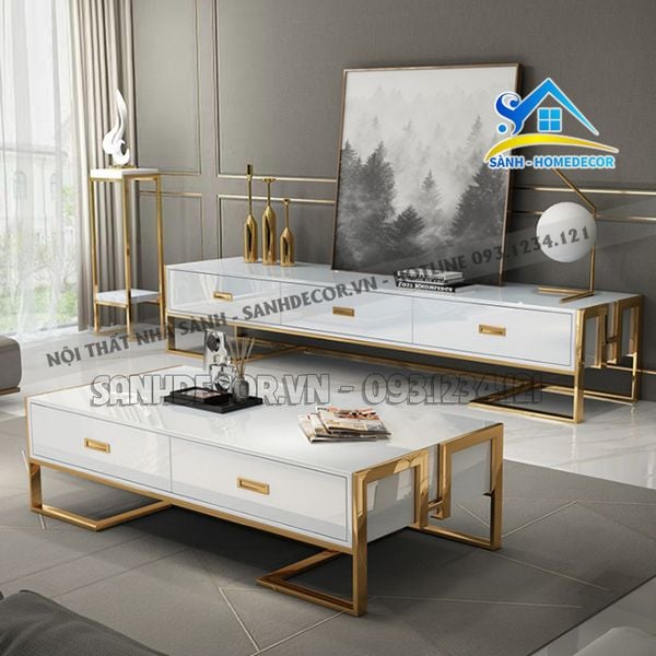  Bộ Kệ Tivi Và Bàn Trà Hiện Đại - Setpk73 