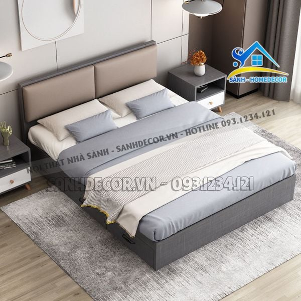  Giường Ngủ Bọc Nệm Kèm Ngăn Kéo Đa Năng - Sg122 