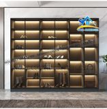 Tủ giày trang trí gỗ cánh kính sang trọng - STG90