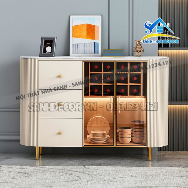  Tủ Console Để Đồ Nhà Bếp Gỗ Sớn 2K Cao Cấp - Tcs05 