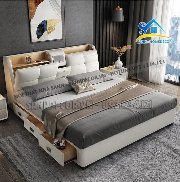  Giường Ngủ Bọc Nệm Cao Cấp - Sg133 