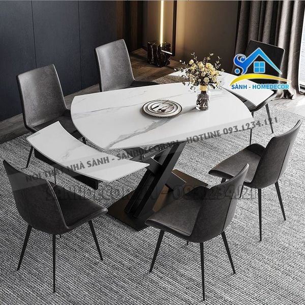  Bàn Ăn Thông Minh Mở Rộng 6 Ghế Cao Cấp - Ba97 