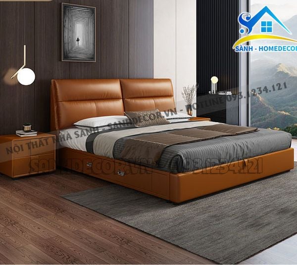  Giường Ngủ Bọc Nệm Có Hộc Kéo Cao Cấp - Sg111 