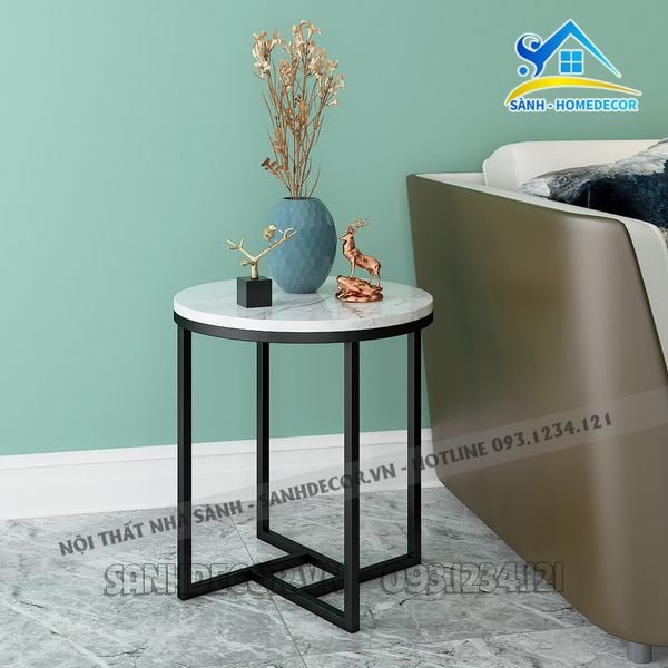  Bàn Trà Nhỏ Mặt Vân Đá Cao Cấp - Bt43 