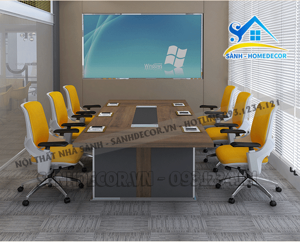  Bàn Họp 8 - 10 Chỗ Chân Trụ Hiện Đại - Bh16 