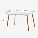 BÀN EAMES CHỮ NHẬT TRẮNG E1