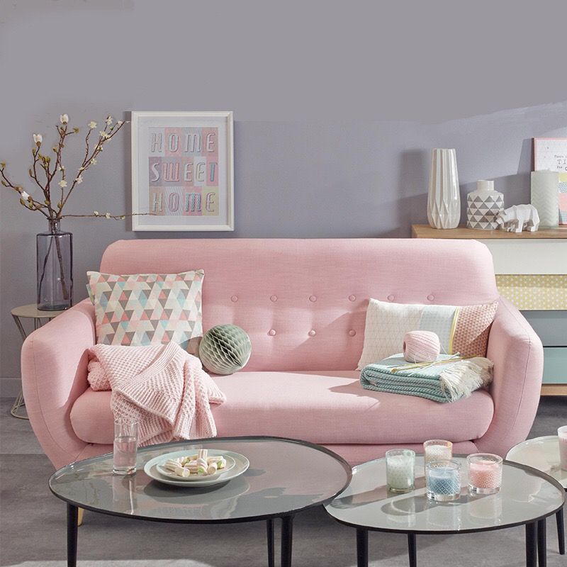 Sofa băng màu Pink ngọt ngào - SF04 – Nội thất NHÀ SÀNH