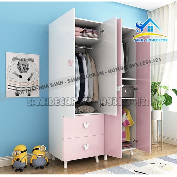  Tủ Quần Áo Em Bé Màu Đẹp - Taeb03 